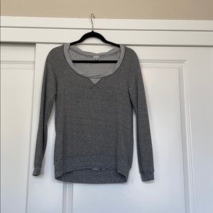 Splendid Twisted Trim Long Sleeve Top